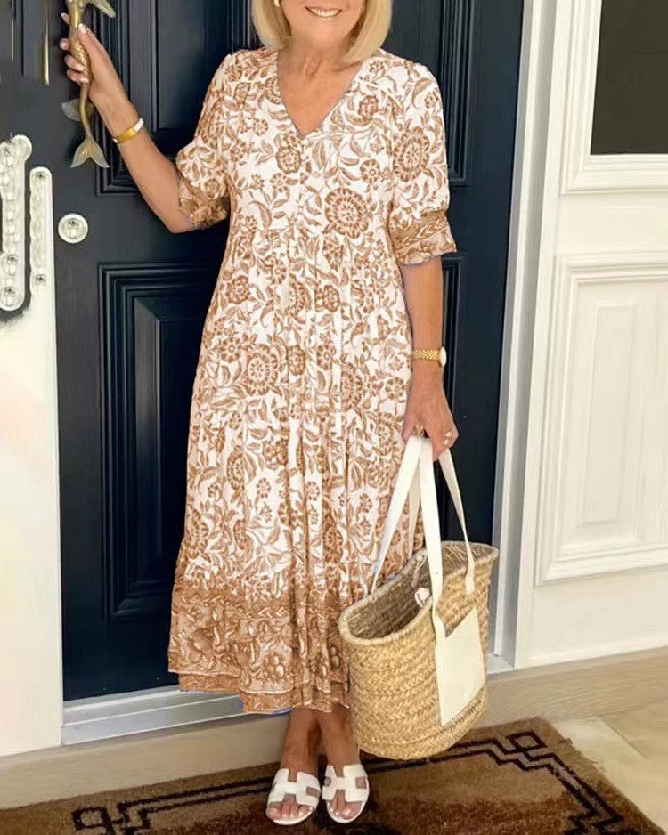 Robe Bohème Fleurie Été