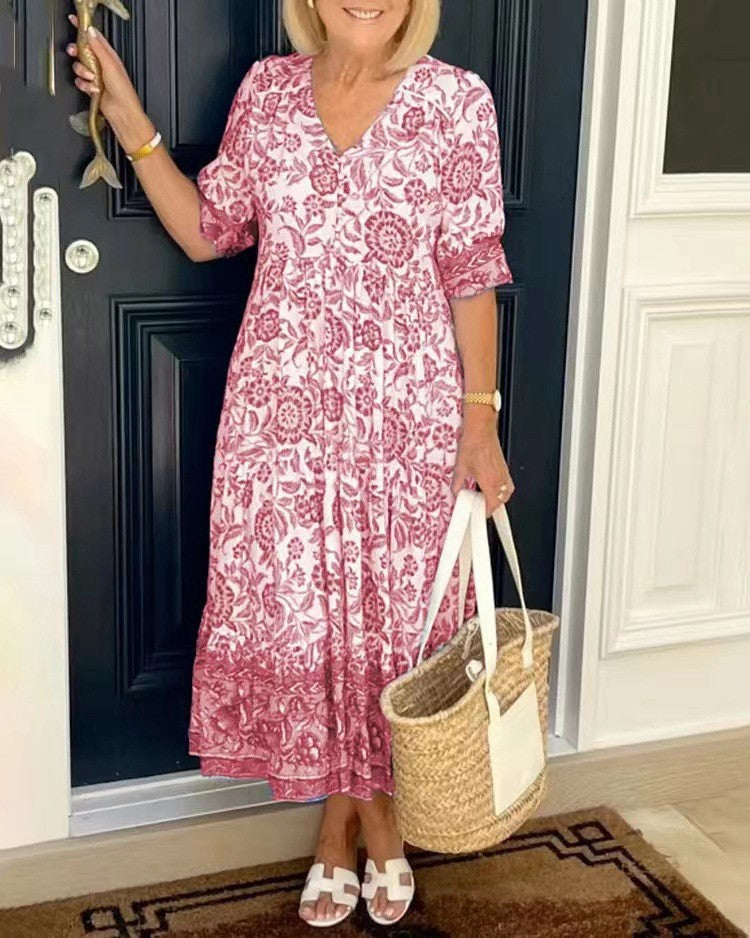Robe Bohème Fleurie Été