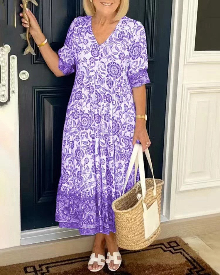 Robe Bohème Fleurie Été